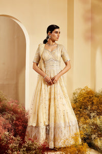 Dia Anarkali Set – Almond