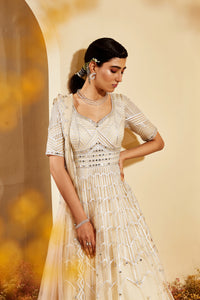 Dia Anarkali Set – Almond