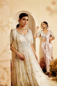 Dia Anarkali Set – Almond