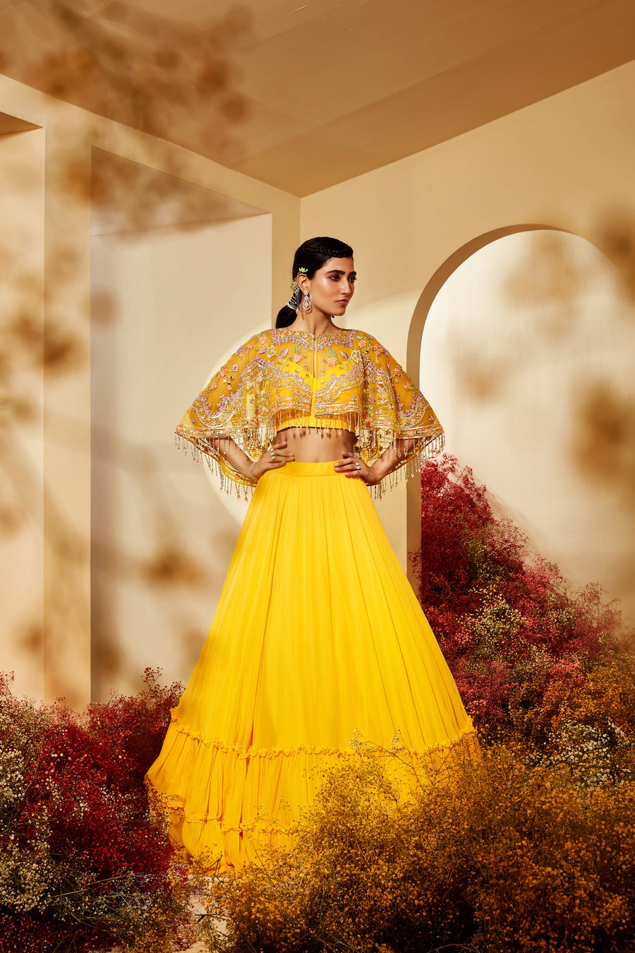 Rima Cape Lehenga Set