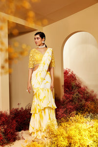 Aisha Tie Dye Drape Saree