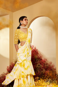 Aisha Tie Dye Drape Saree