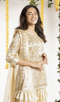 Vanshika Kurta Set – Cannoli Cream
