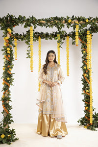 Zoya Kurta Set – Cream Gold