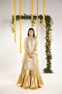 Zoya Kurta Set – Cream Gold